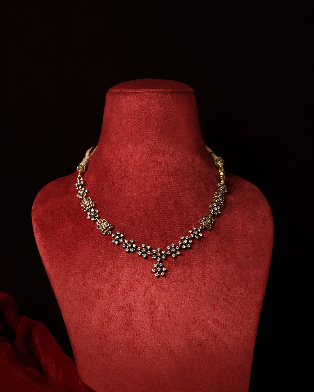 Floral Diamond Necklace Set