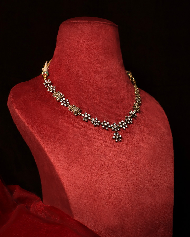 Floral Diamond Necklace Set