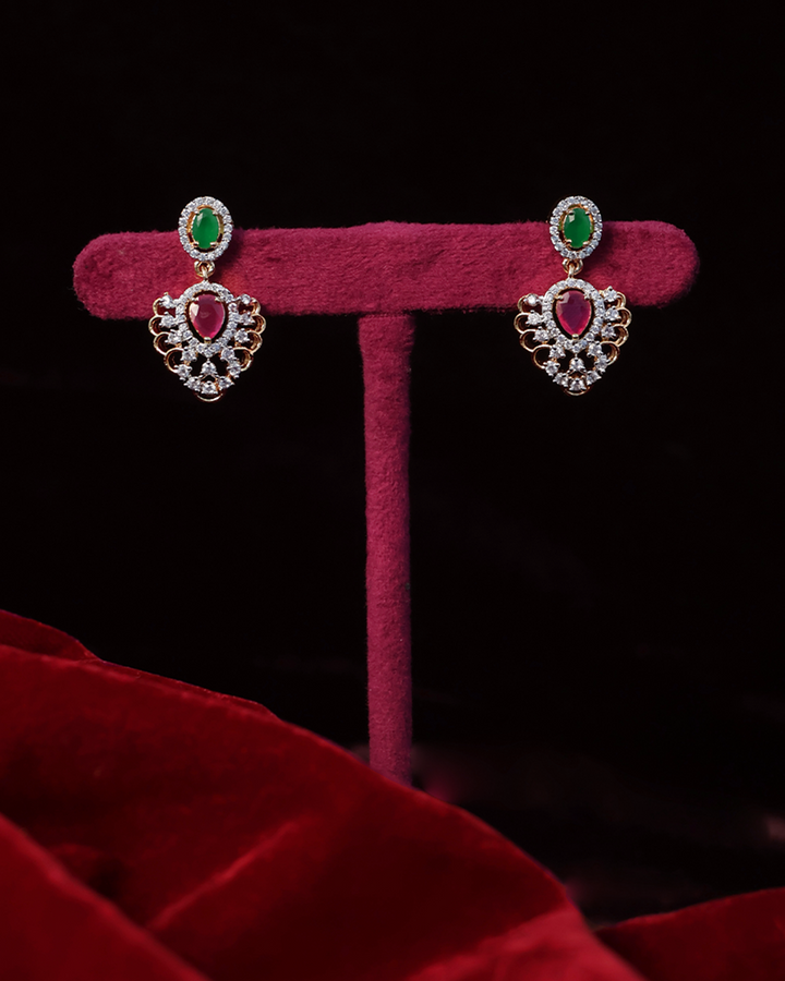 Emerald Sparkle Set with Ruby Accents