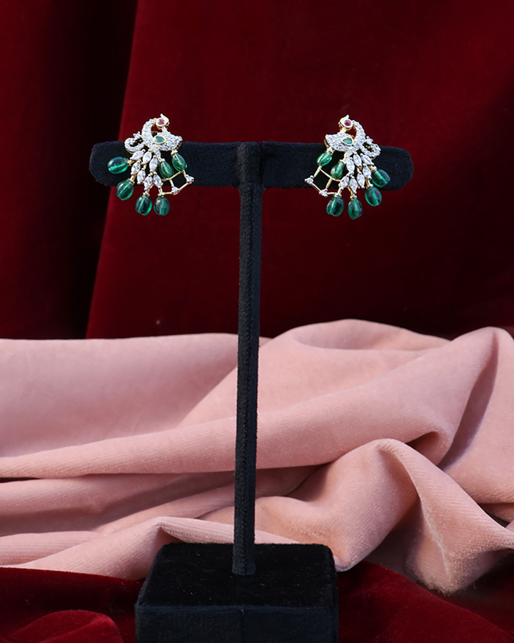 Graceful Peacock Pendant Set