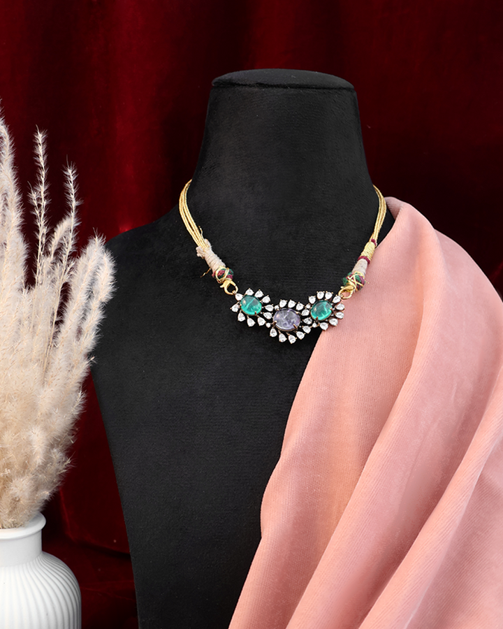 Icy Radiance Thread Necklace – Minimal Yet Magical