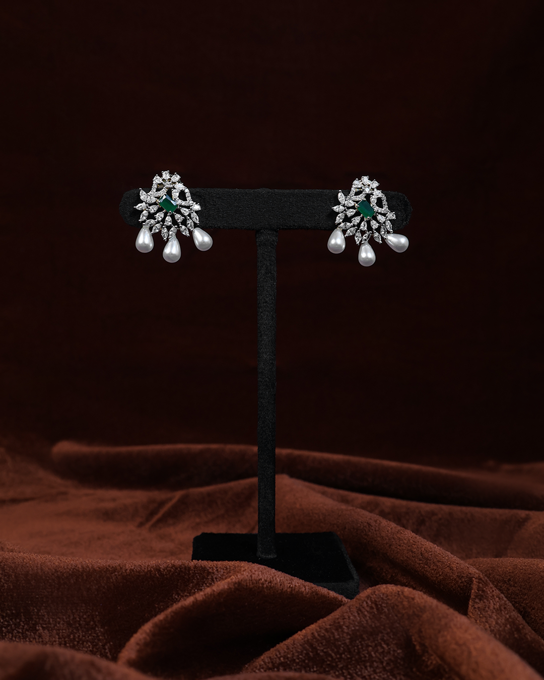 Emerald Drop Set — Necklace + Earrings