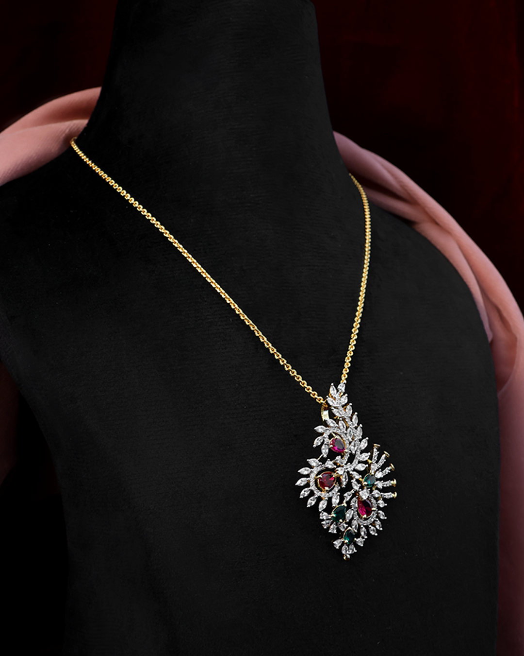 Crystal Bloom Pendant Set