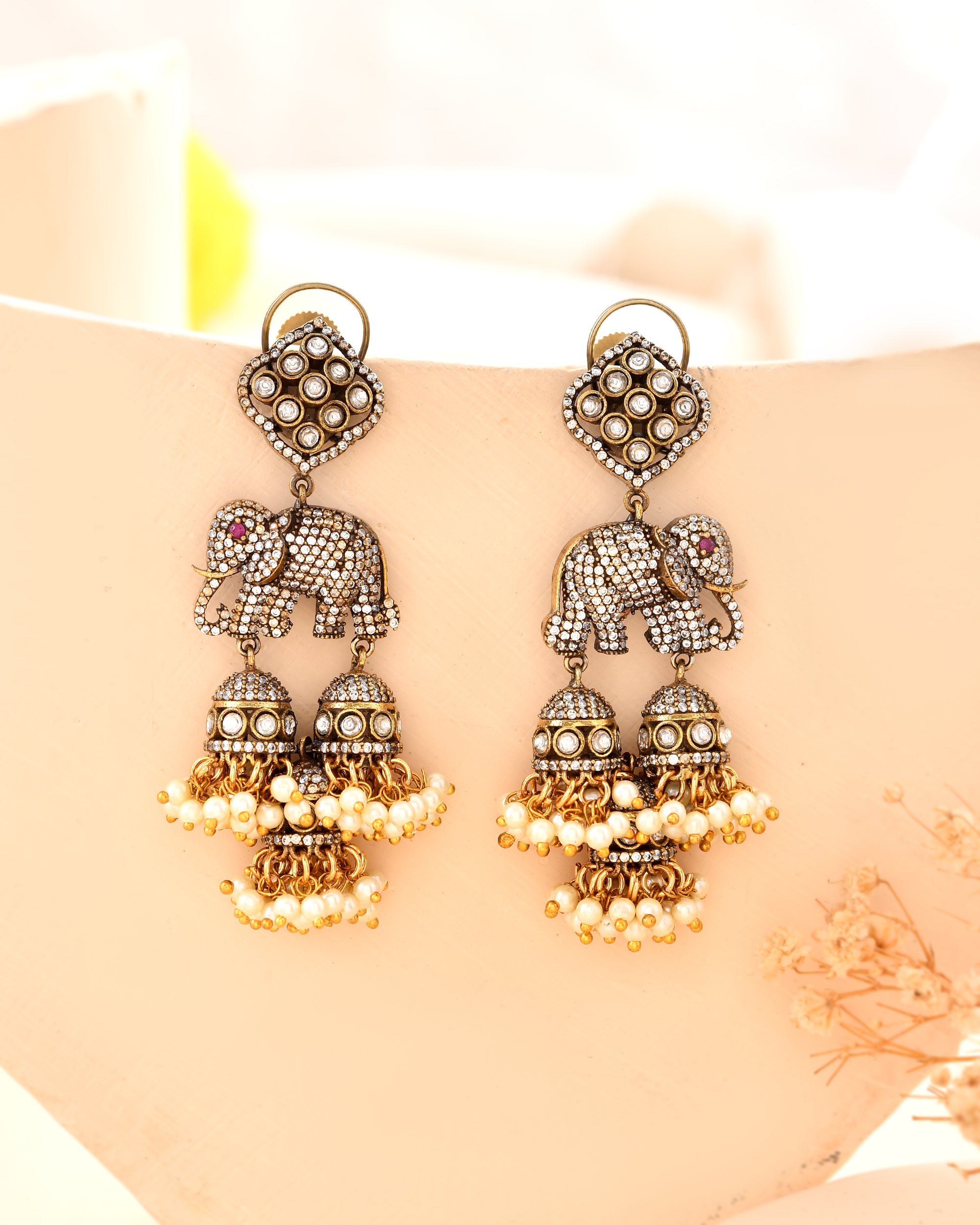 Gajra Jhumka Earrings