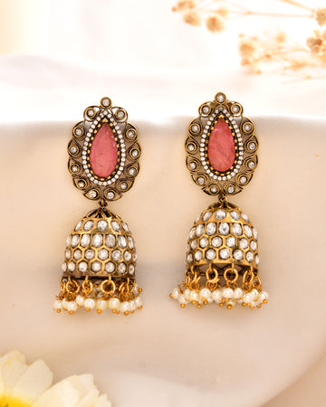 Zoya Pink Jhumkas