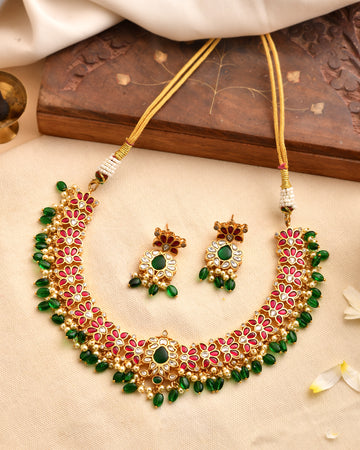 Utsav Floral Necklace Set