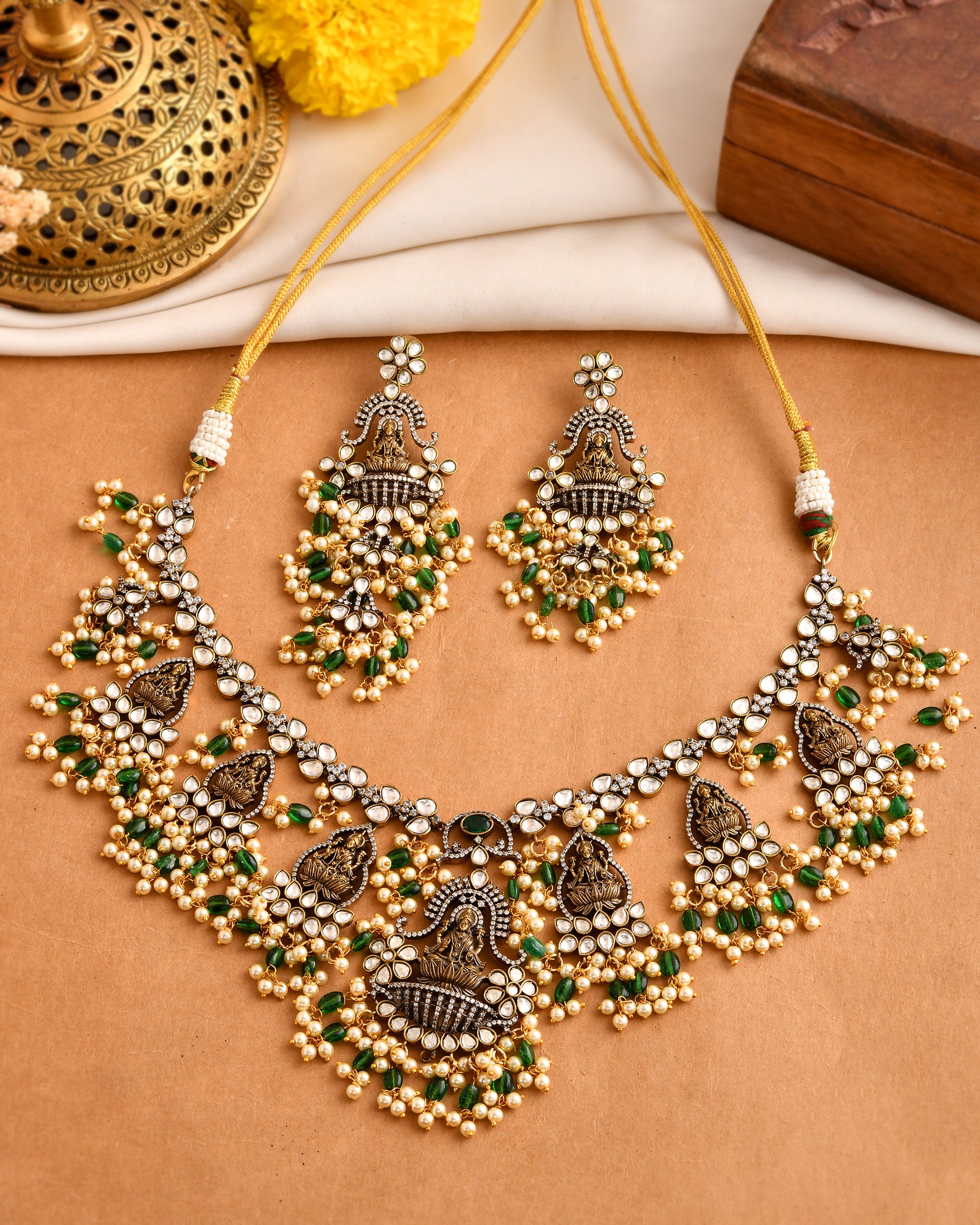 Devi Pearl Temple Necklace