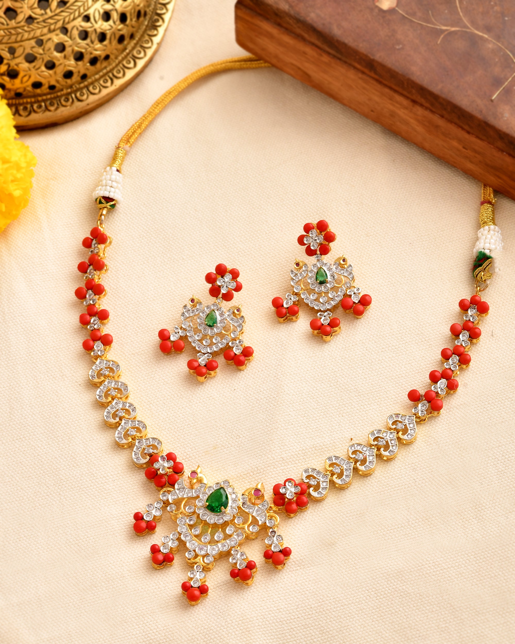 Meher Red Drop Necklace