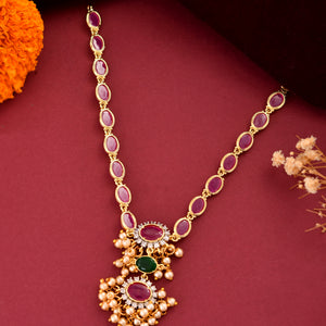 Aarika Ruby Charm Necklace