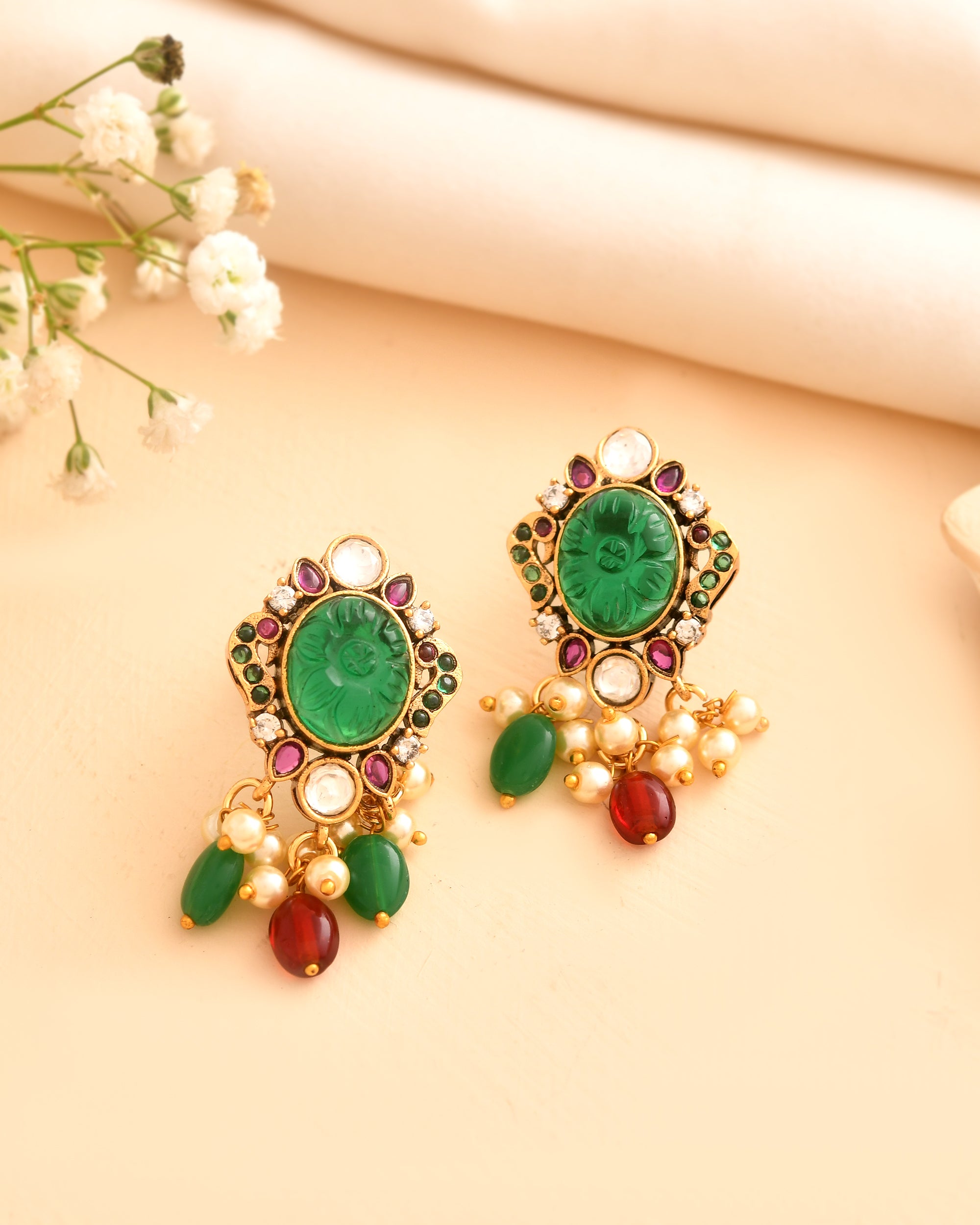 Divine Motif Set — Necklace + Earrings