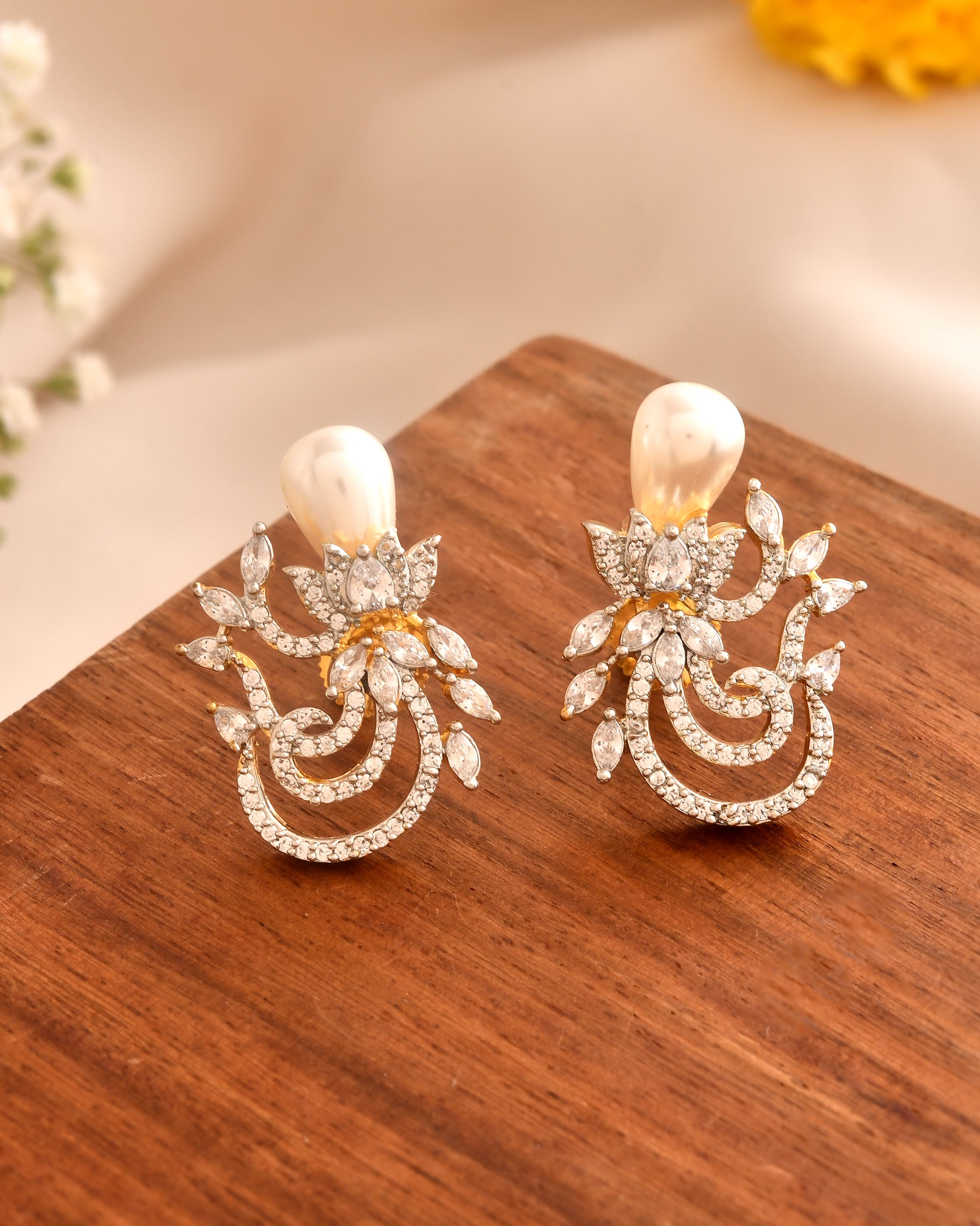 Pearl Dewdrop Set — Necklace + Earrings