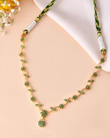 Aabha Green Floral Necklace