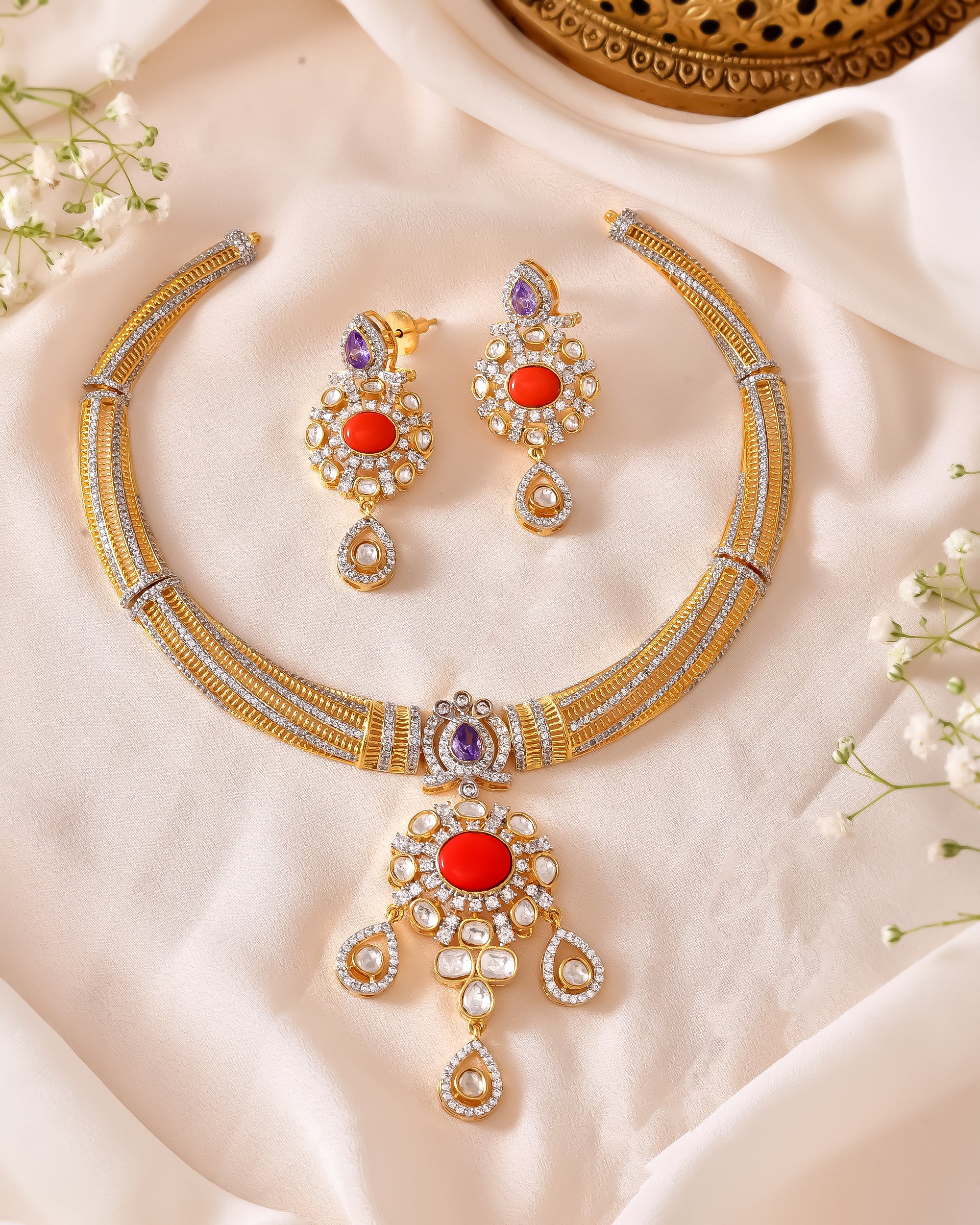 The Manikya Amethyst Rajdarbar Set