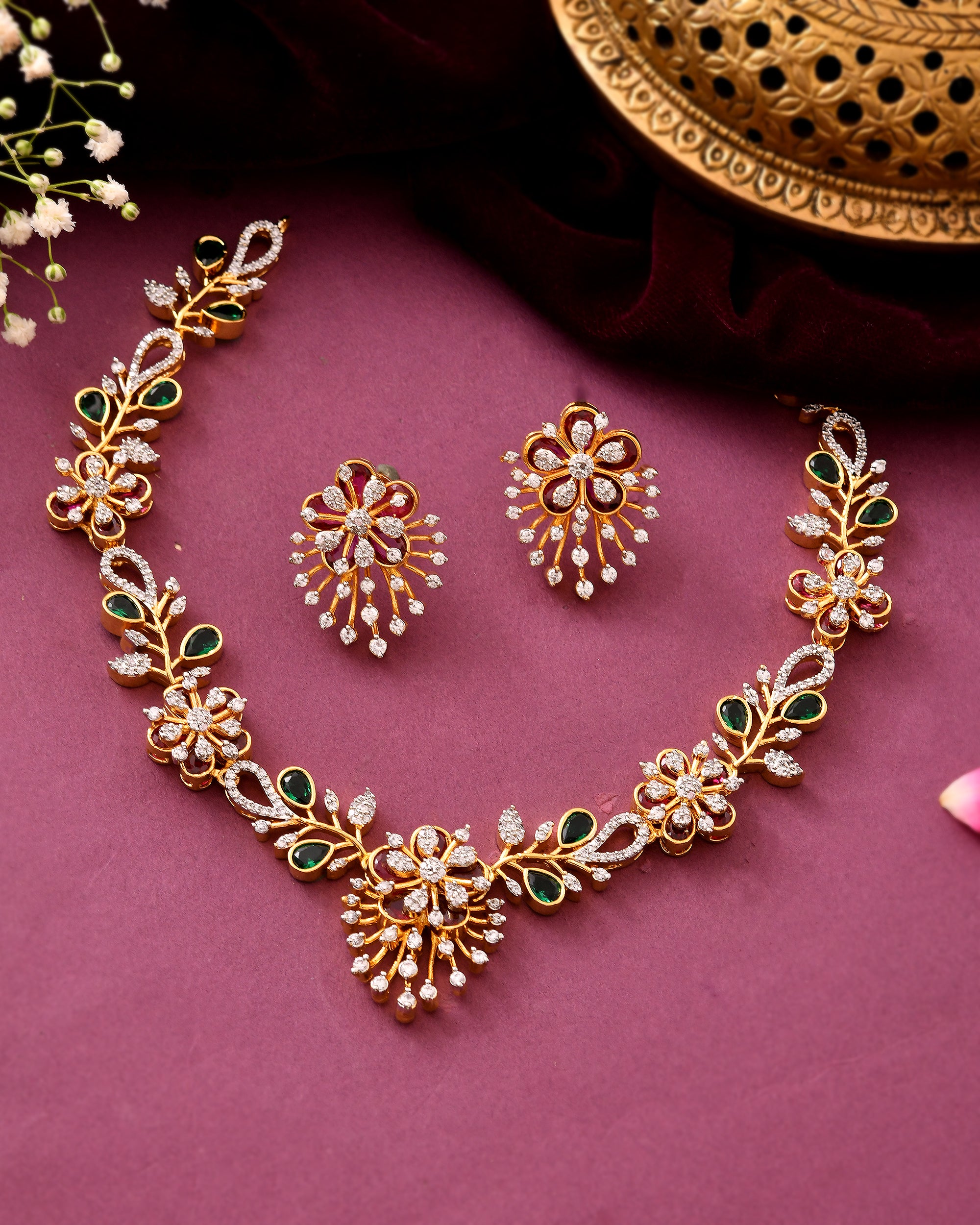 The Gulnaar Emerald Bagh Set