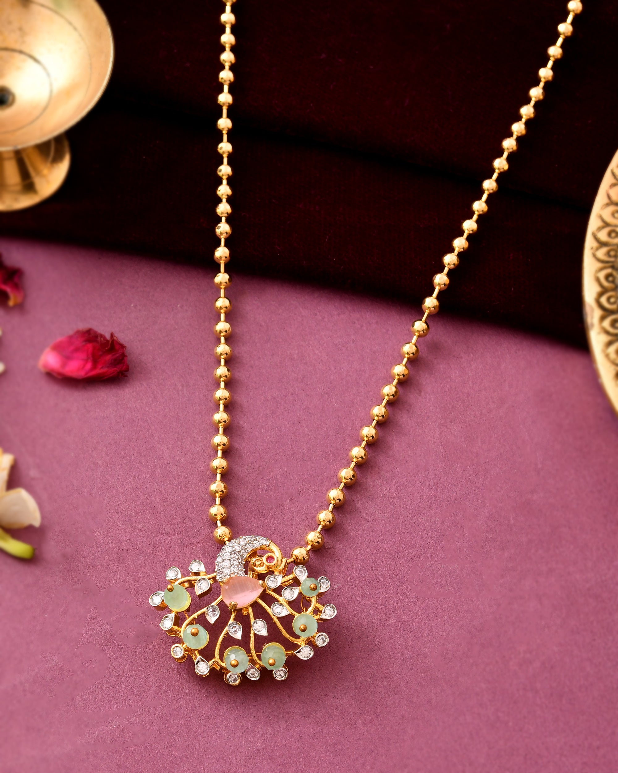 The Gulabi Mayur Vatika Pendant
