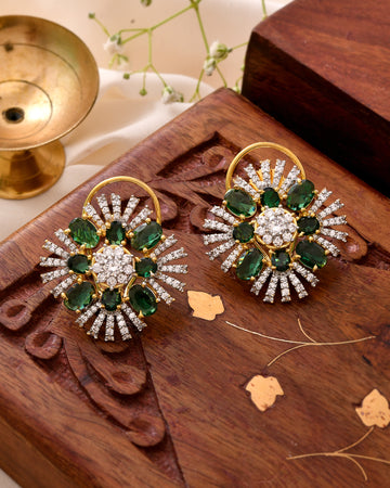 The Panna Aftab Gul Earrings
