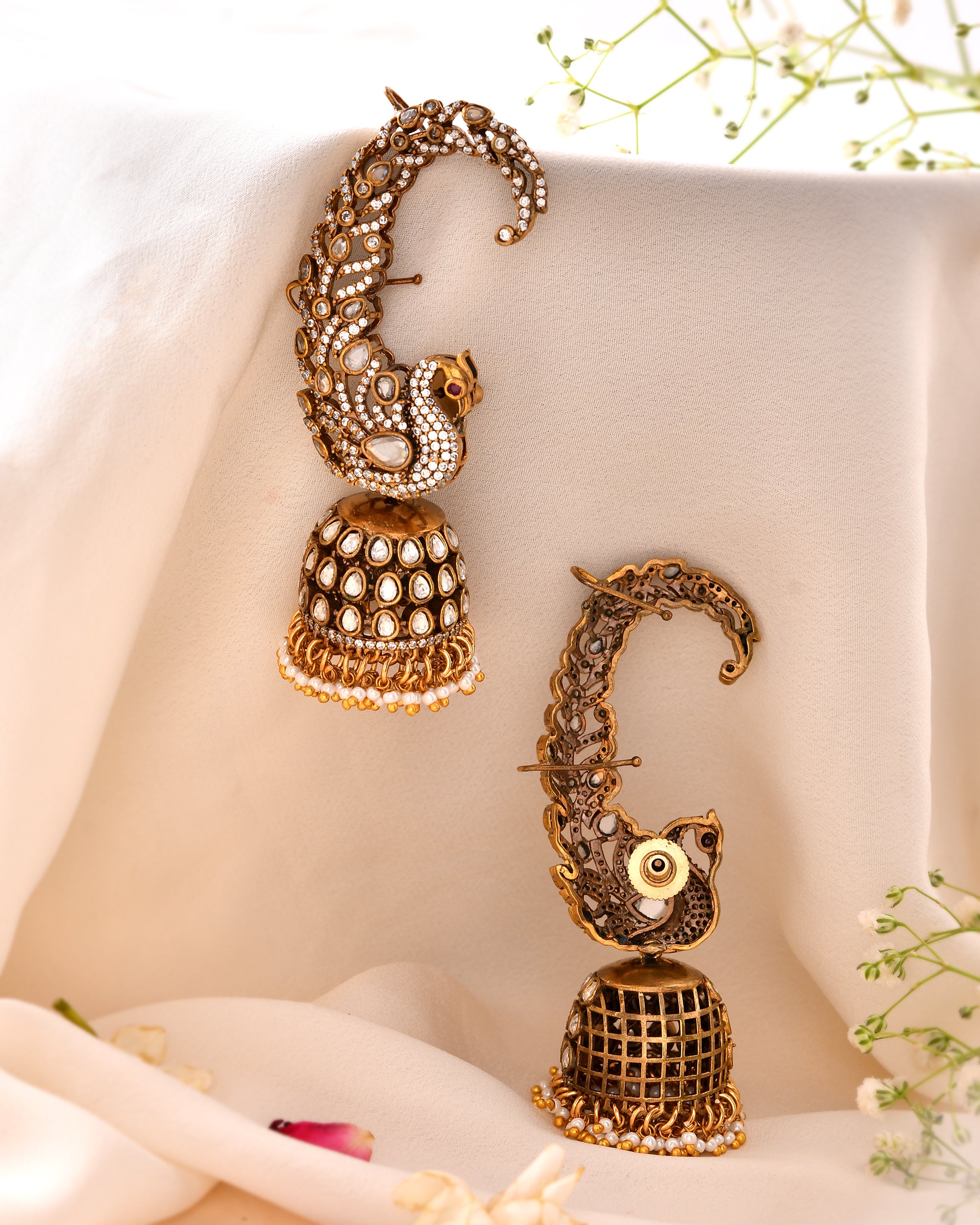 The Mayur Mahal Jhumka Ear Cuffs