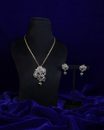 Leaf Cluster Set — Necklace + Earrings