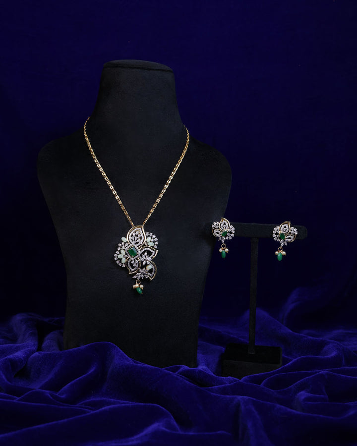 Leaf Cluster Set — Necklace + Earrings