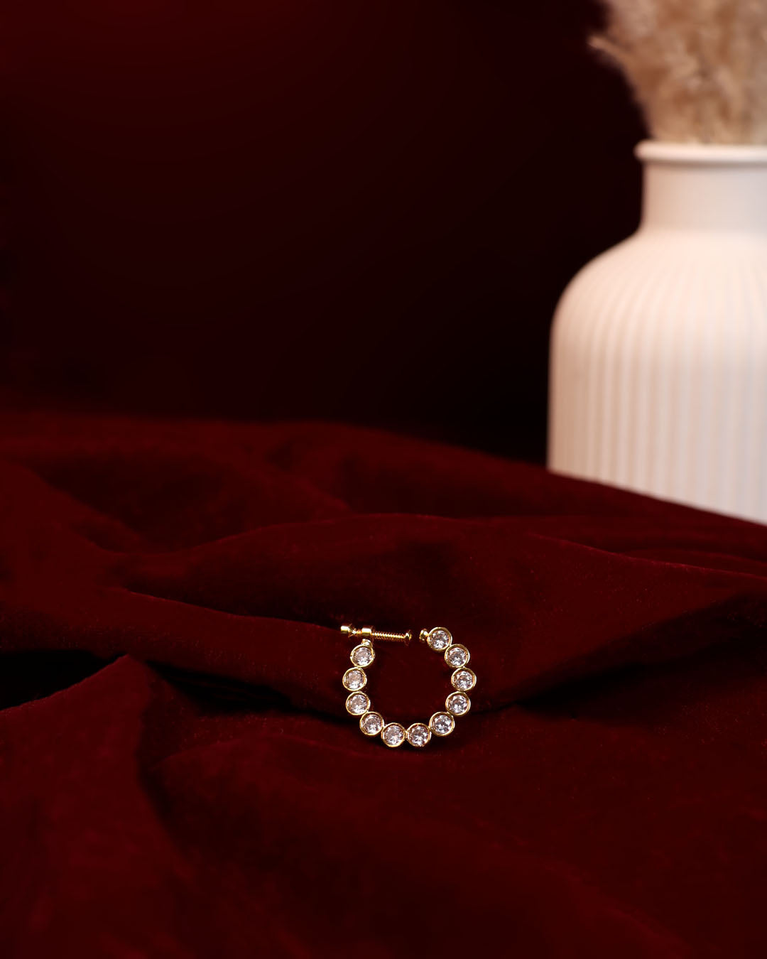 Stone-Studded Round Nath for Women