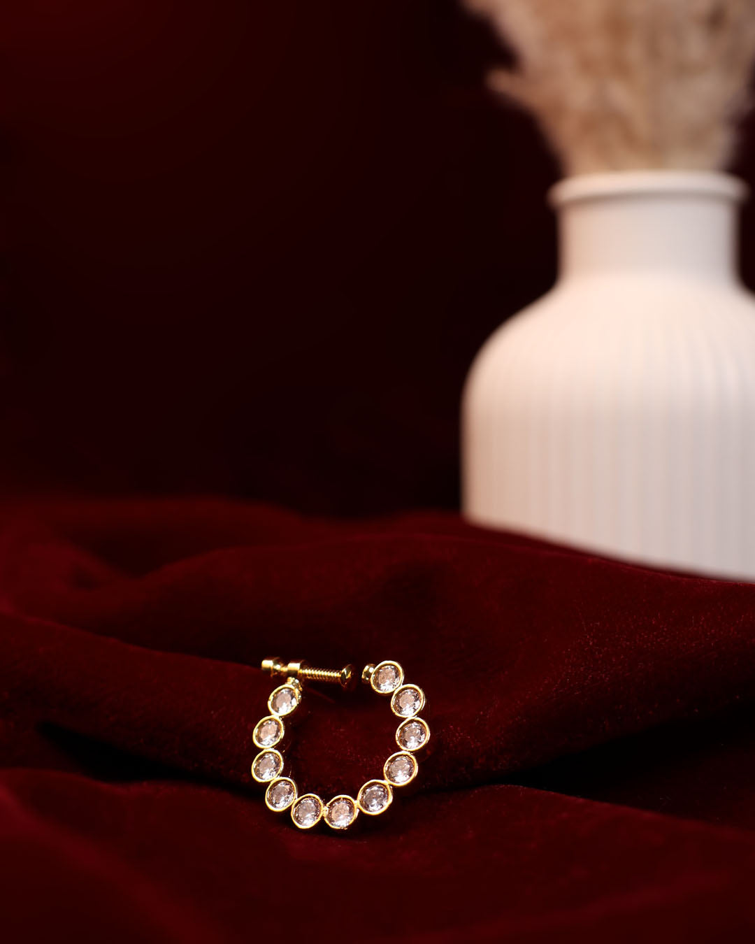 Stone-Studded Round Nath for Women